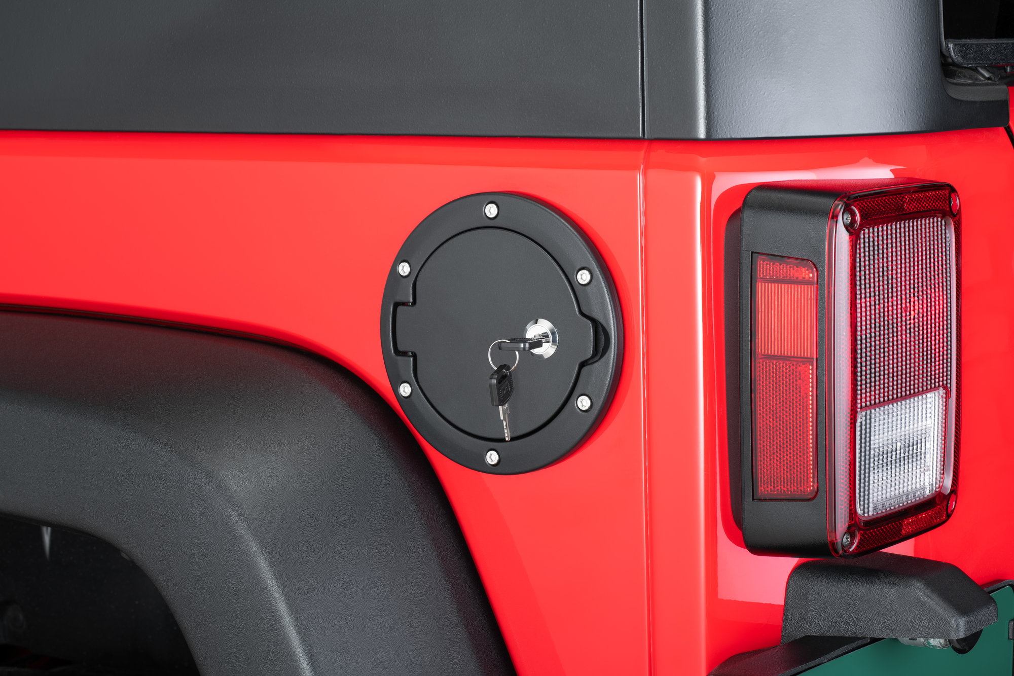 TACTIK Billet Aluminum Fuel Door for 07-18 Jeep Wrangler JK